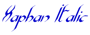 Xaphan Italic Schriftart